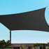 Shade Sail 6x8m Rectangle 280GSM 98% Black Shade Cloth