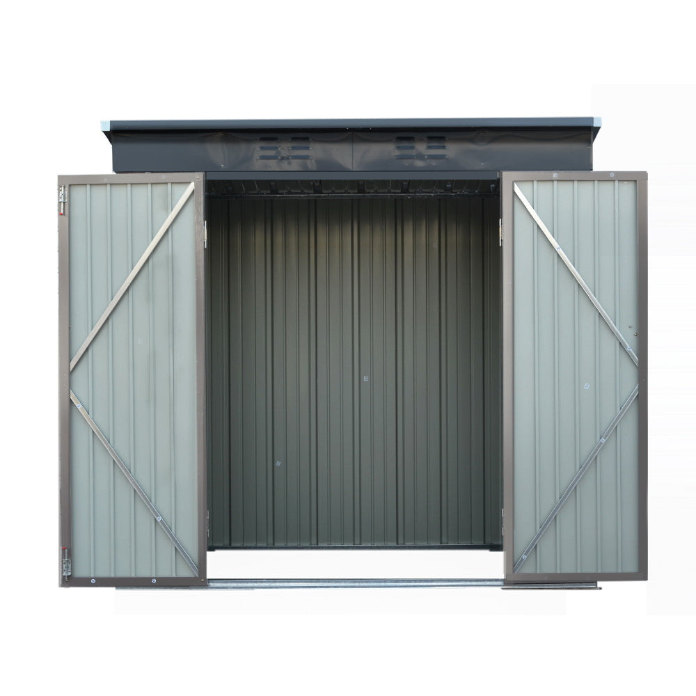 Garden Shed 1.95x1.31M Sheds Outdoor Storage Steel Workshop House Tool Double Door