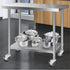430 Stainless Steel Kitchen Benches Work Bench Food Prep Table with Wheels 1219MM x 610MM