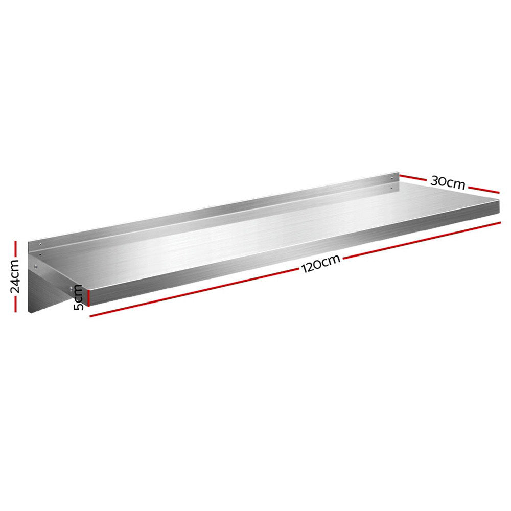 1200mm Stainless Steel Kitchen Wall Shelf Mounted Rack