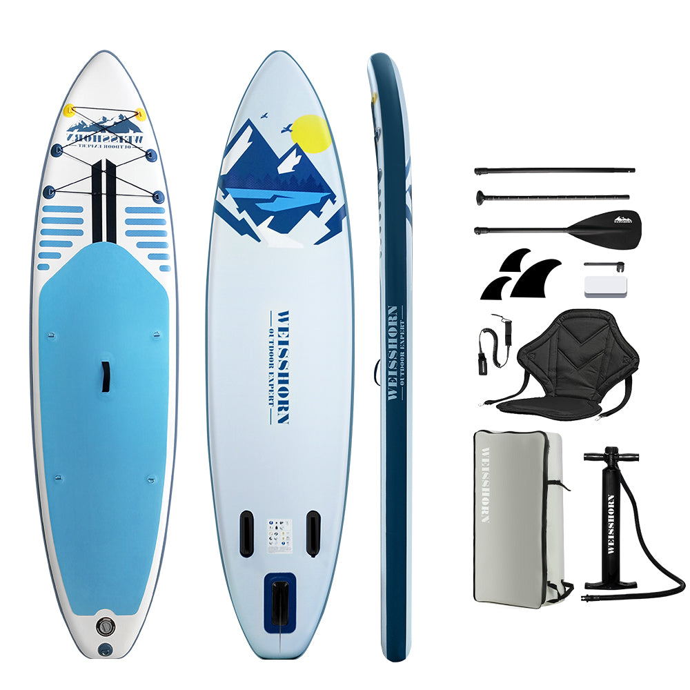 Stand Up Paddle Board 10.6ft Inflatable SUP Surfboard Paddleboard Kayak Surf Blue