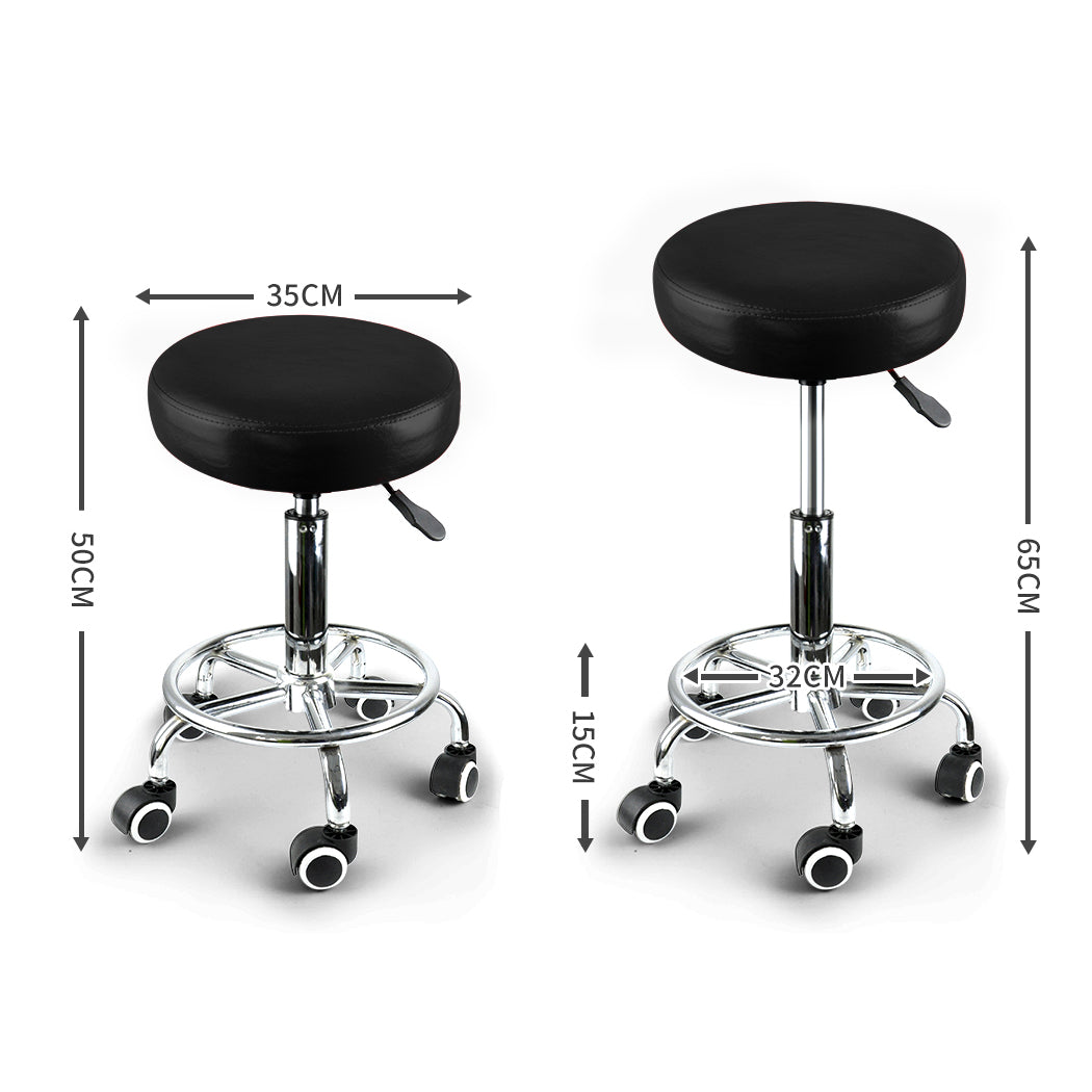 2x  Swivel Salon Barstool Hairdressing Stool Barber Chair Equipment Beauty
