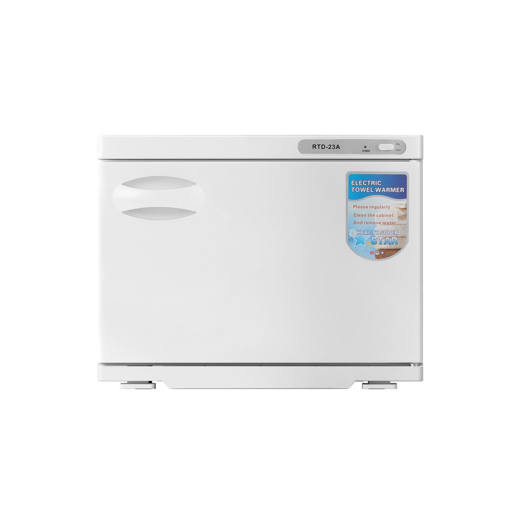 23L Towel Warmer UV Sterilizer Heater Cabinet Beauty SPA Salon White