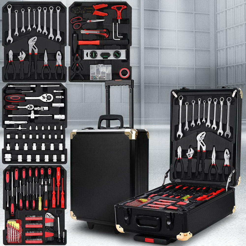 Giantz 816pcs Tool Kit Trolley Case Mechanics Box Toolbox Portable DIY Set