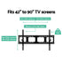 TV Wall Mount Bracket for 42"-90" LED LCD TVs Tilt Slim Flat Low Profile