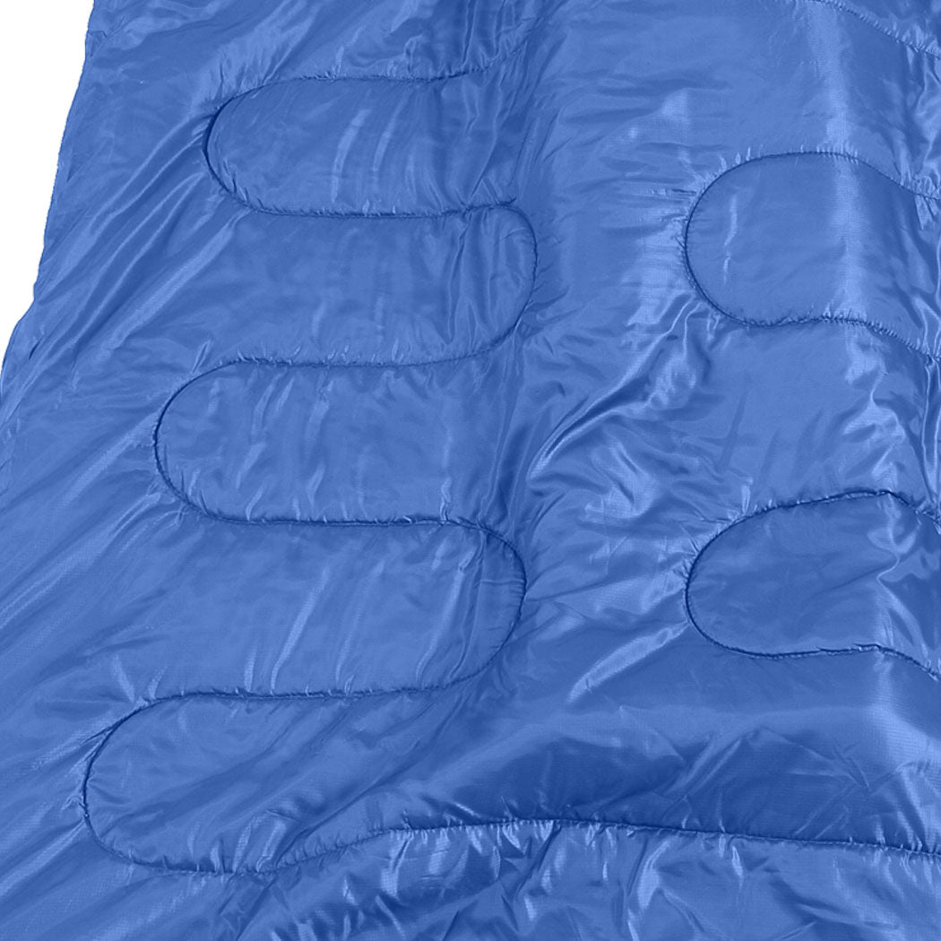 Sleeping Bag Double Bags Outdoor Camping Thermal 0â„ƒ-18â„ƒ Hiking Blue