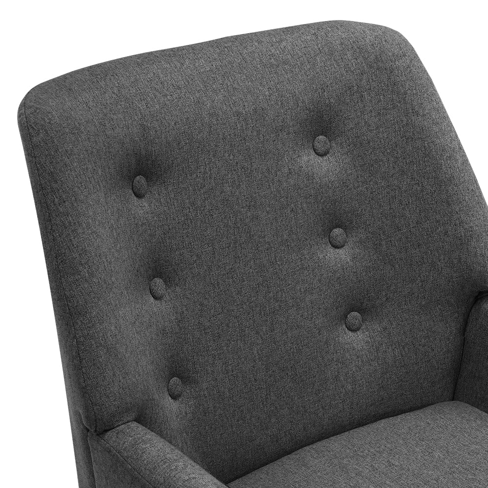 Armchair Tub Single Fabric Dining Accent Chair