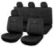 Seat Covers for NISSAN NAVARA D23 SERIES 3 NP300 11/2017 - 11/2020 DUAL CAB FR BLACK SHARKSKIN