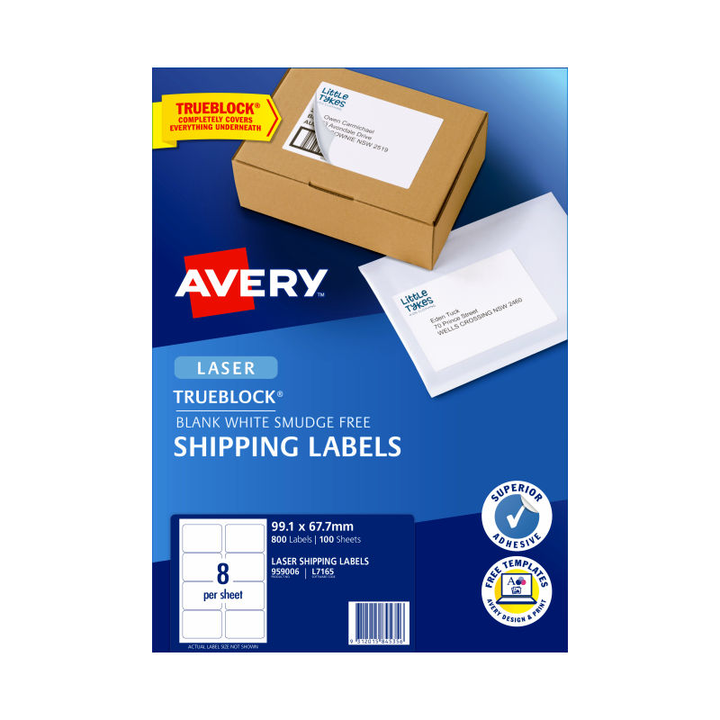 AVERY Laser Label L7165 8Up Pack of 100