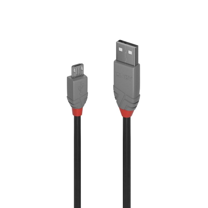 LINDY 2m USB2 A-Micro-B Anthra Line