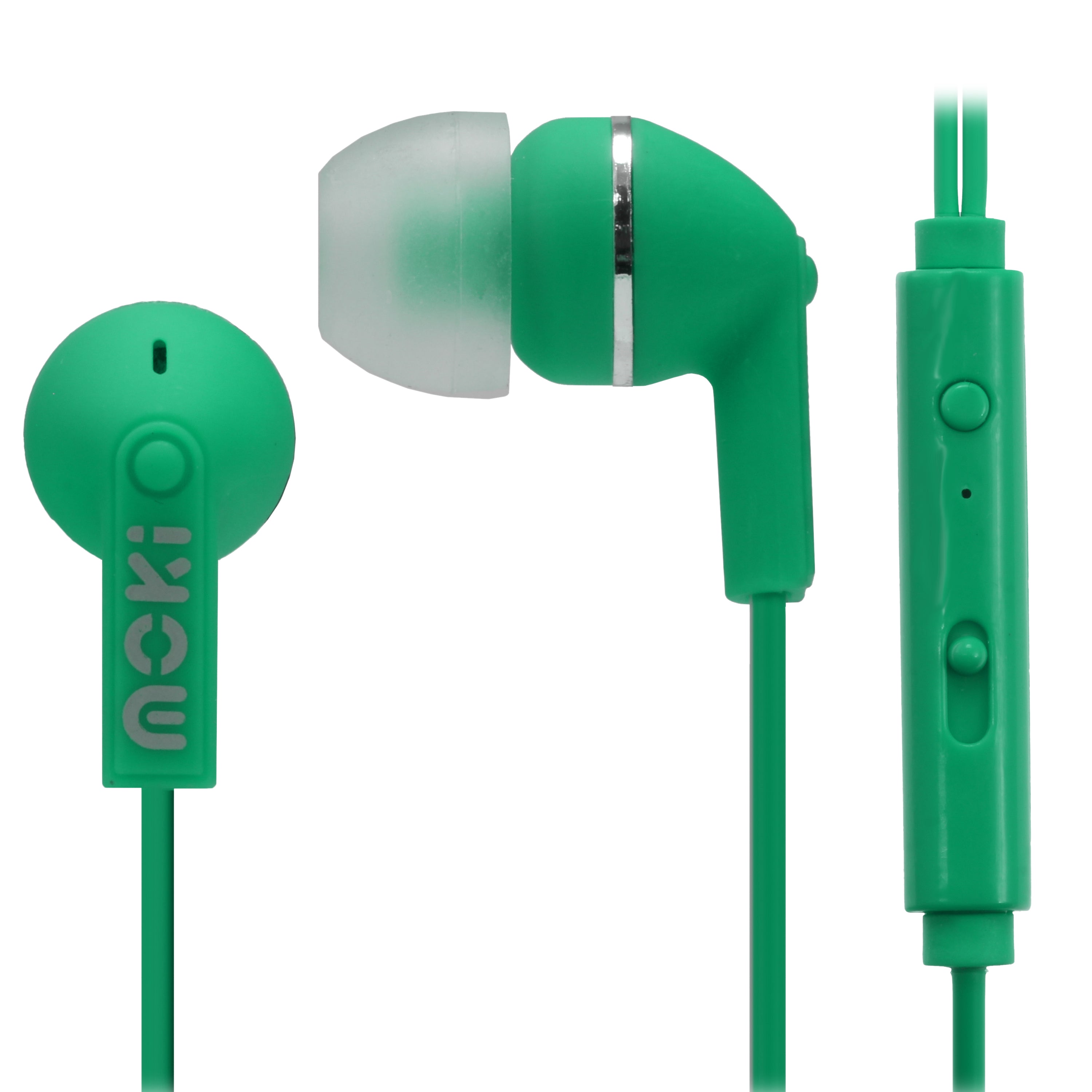 Noise Isolation + Mic Earbuds - Green