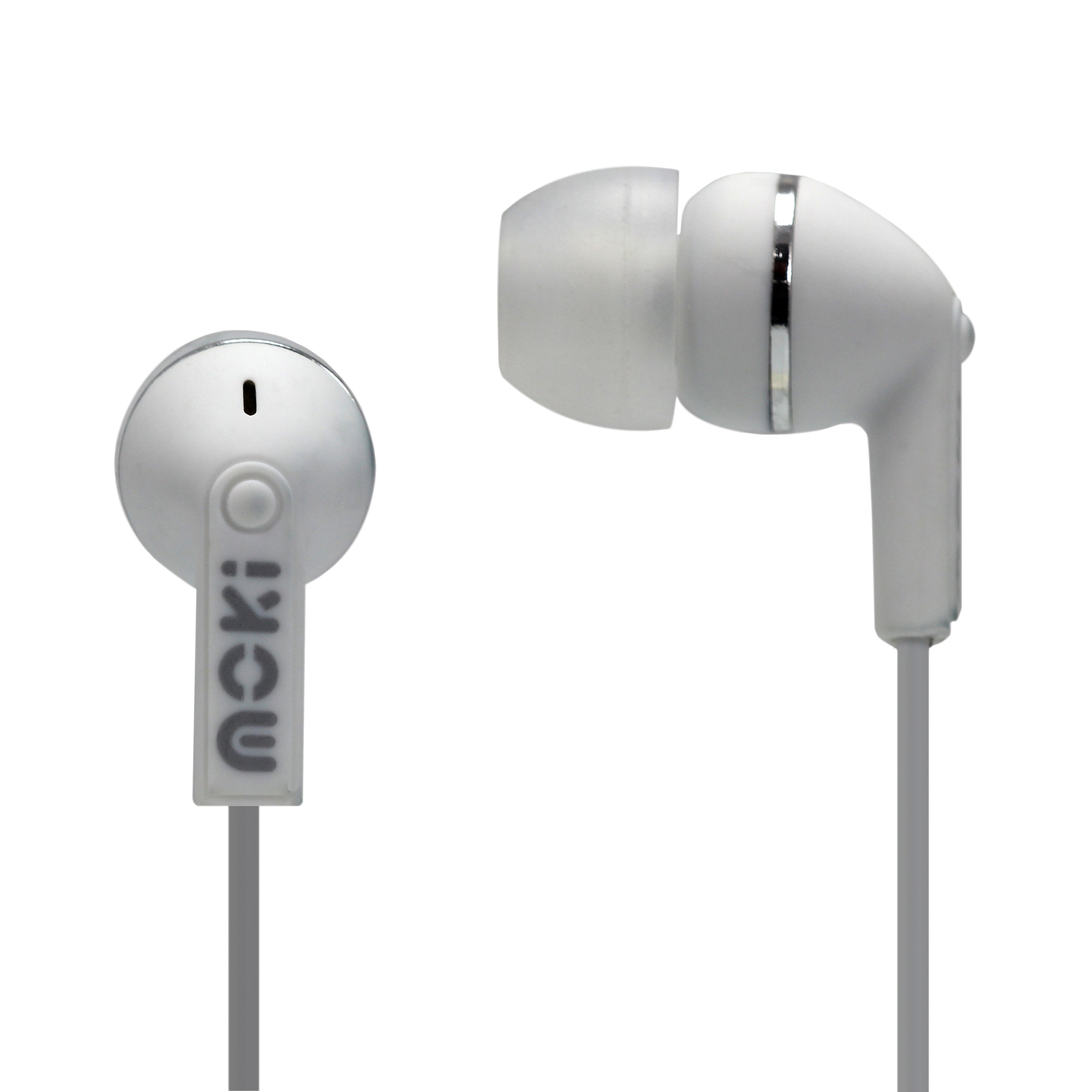 Dots Noise Isolation Earbuds - WHITE