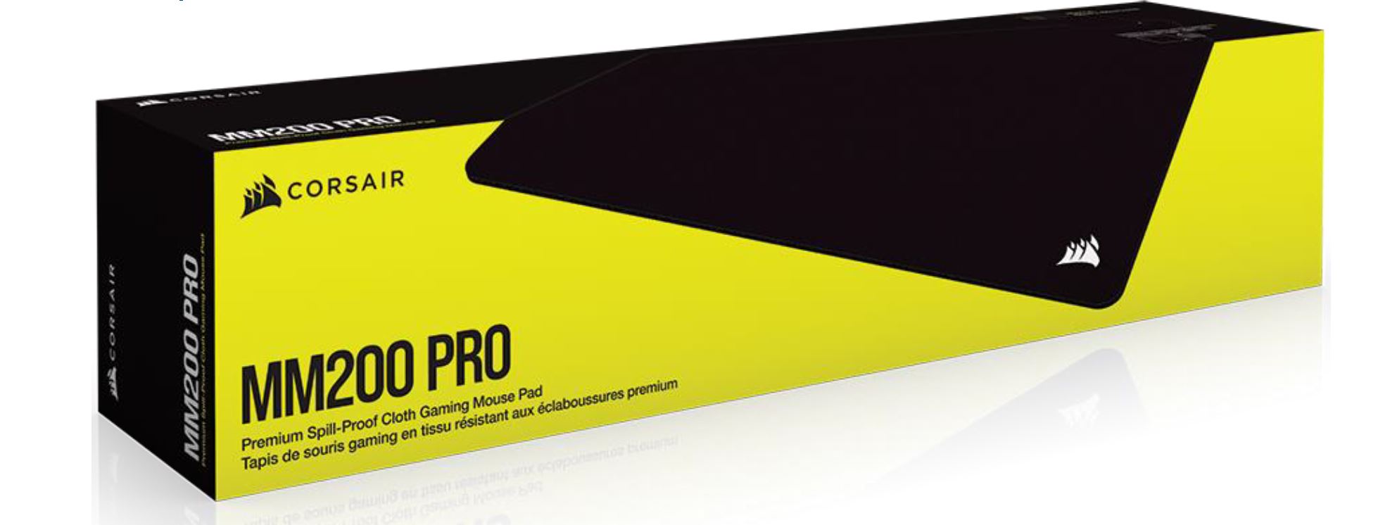 MM200 PRO Premium Spill-Proof Cloth Gaming Mouse Pad Heavy XL - 450mm x 400mm surface, Black Surface