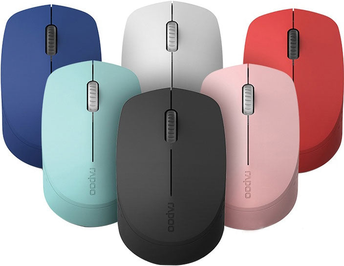 M100 2.4GHz & Bluetooth 3 / 4 Quiet Click Wireless Mouse Blue - 1300dpi Connects up to 3 Devices, Up to 9 months Battery Life