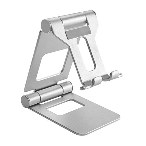 Aluminium Foldable Stand Holder for Phones and Tablets- Silver