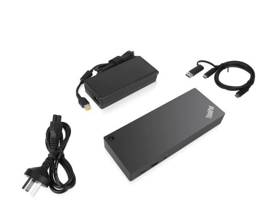 ThinkPad Hybrid USB-C with USB-A Dock - Docking station - USB-C - 2 x HDMI, 2 x DP - GigE - 135 Watt - for Tablet 10; ThinkPad E480; L380; L380