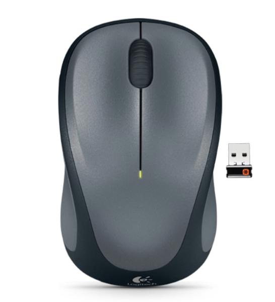 Wireless Mouse M235, 3 Button, USB Receiver, Scroll Wheel, Colour: Colt Glossy  Black, 1 AA battery pre-installed