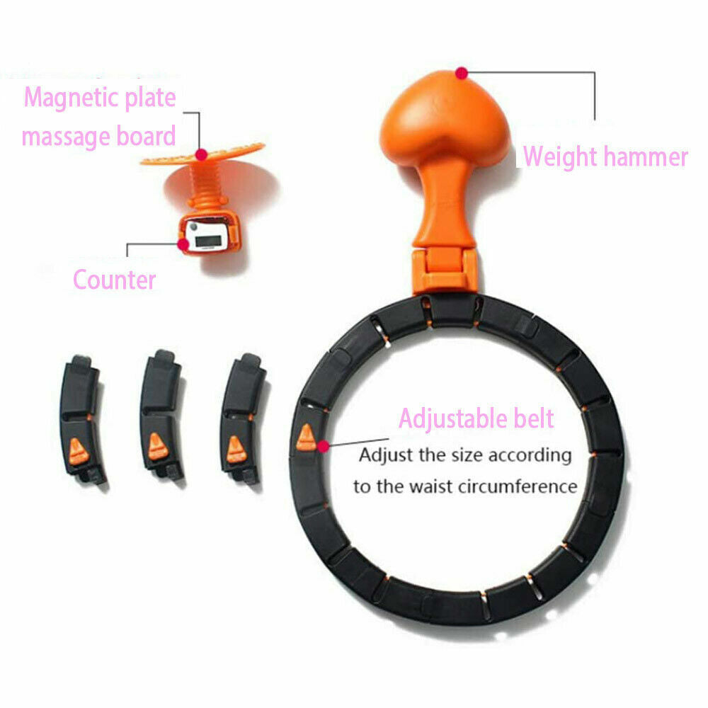Smart Auto-Spinning Hula Hoop Lose Weight Exercise Detachable Portable LCD AU