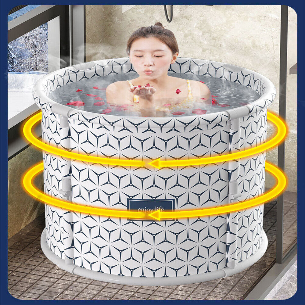 Upgraded One-Click collapse Foldable oxford Bathtub Water Tube Spa Bath Bucket