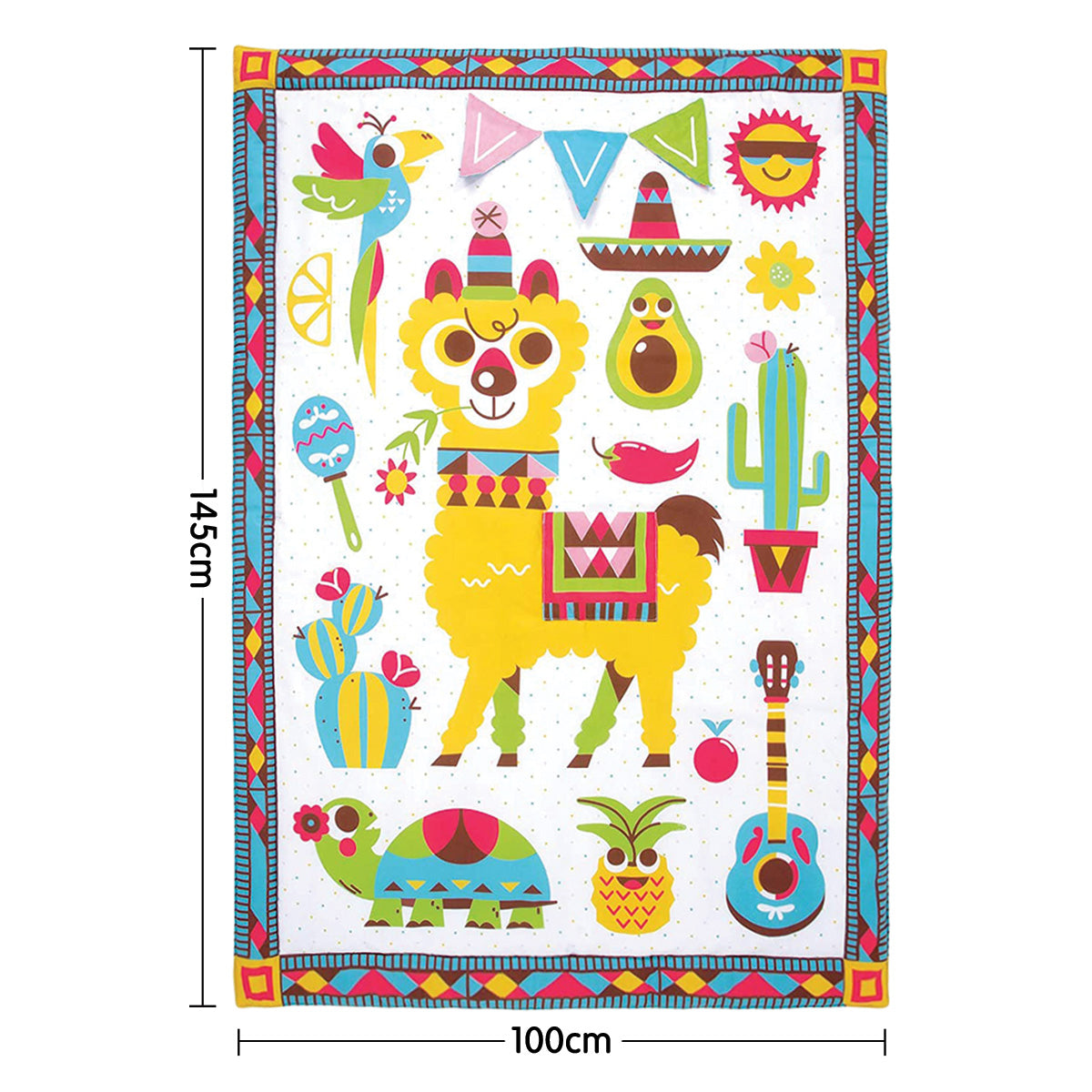Fiesta Kids Baby Activity Playmat To Bag With Musical Rattle Padded