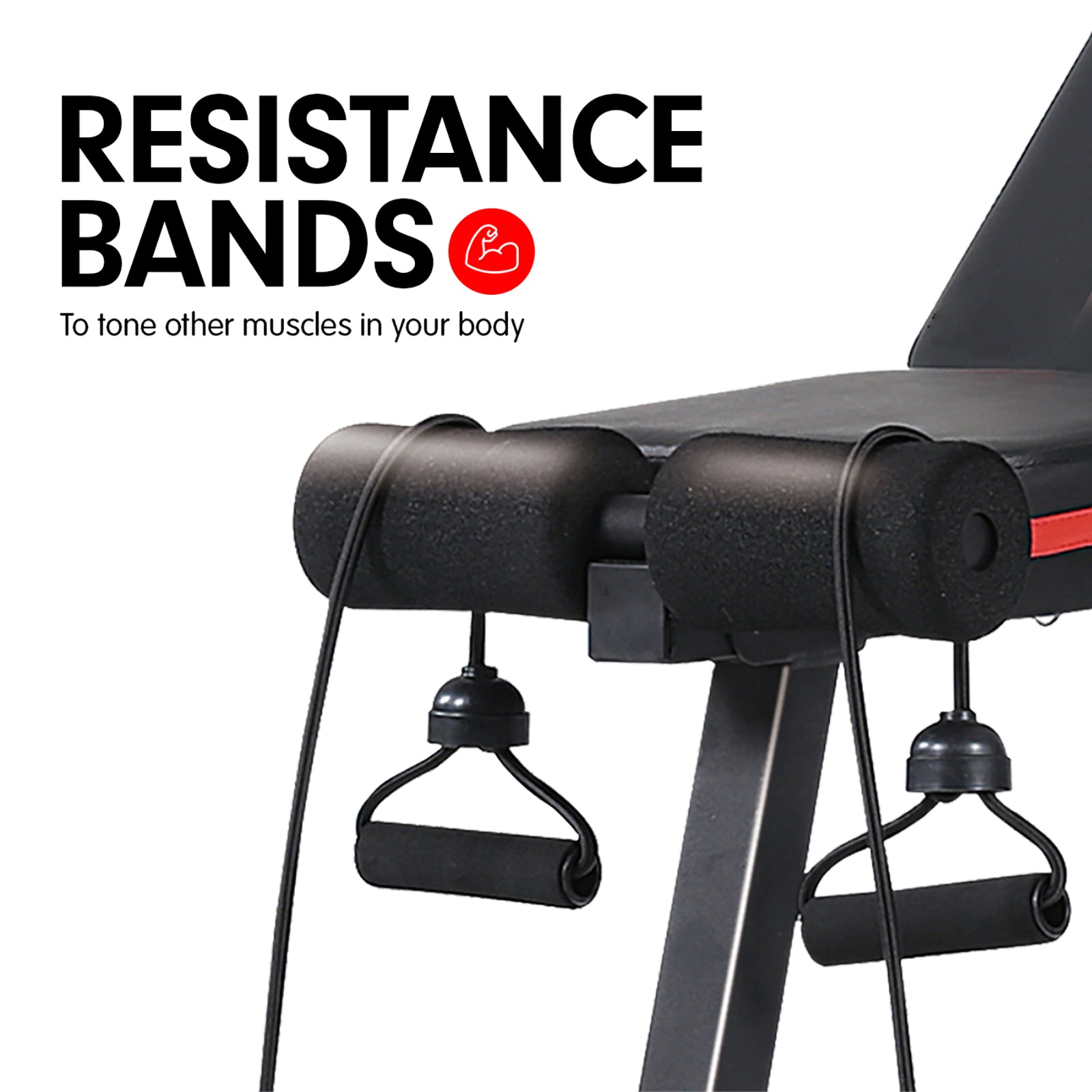 Adjustable Incline Decline Exercise Bench Resistance Bands
