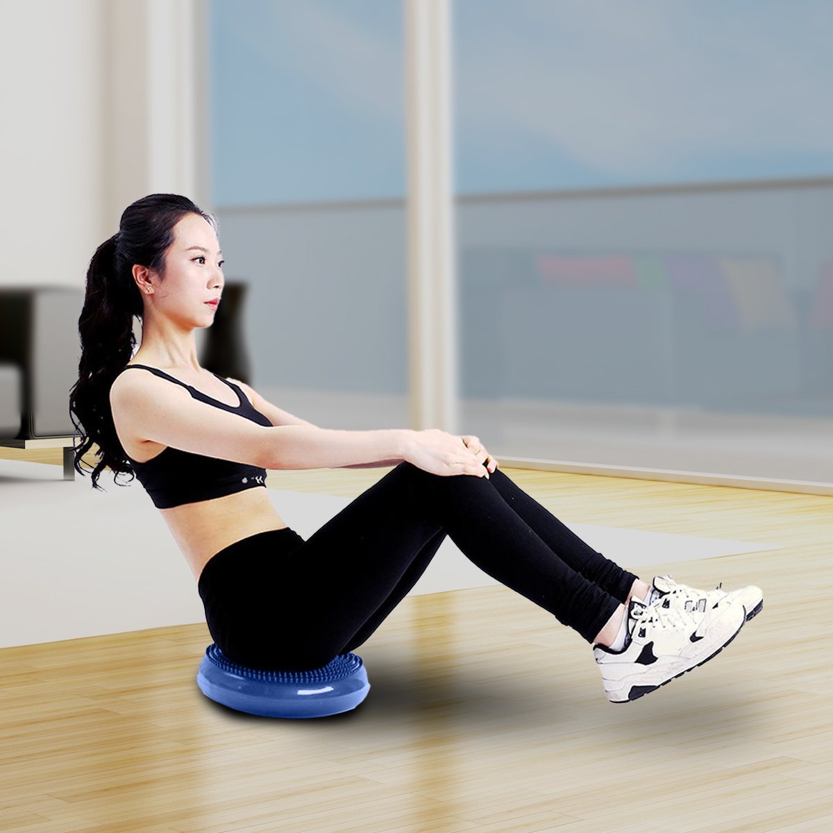 Yoga Stability Disc Home Gym Pilates Balance Trainer - Blue