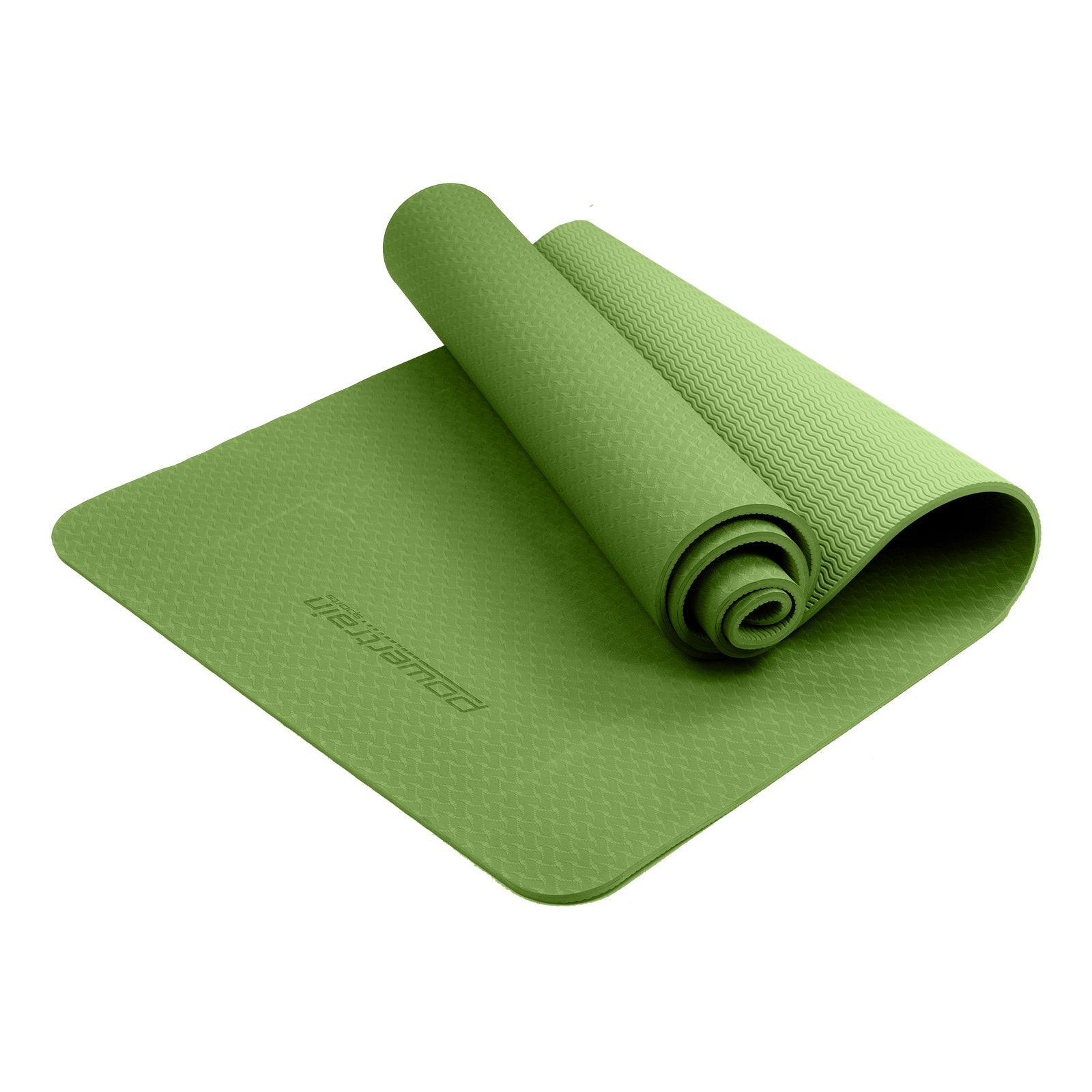 Eco-friendly Dual Layer 6mm Yoga Mat | Olive | Non-slip Surface And Carry Strap For Ultimate Comfort And Portability