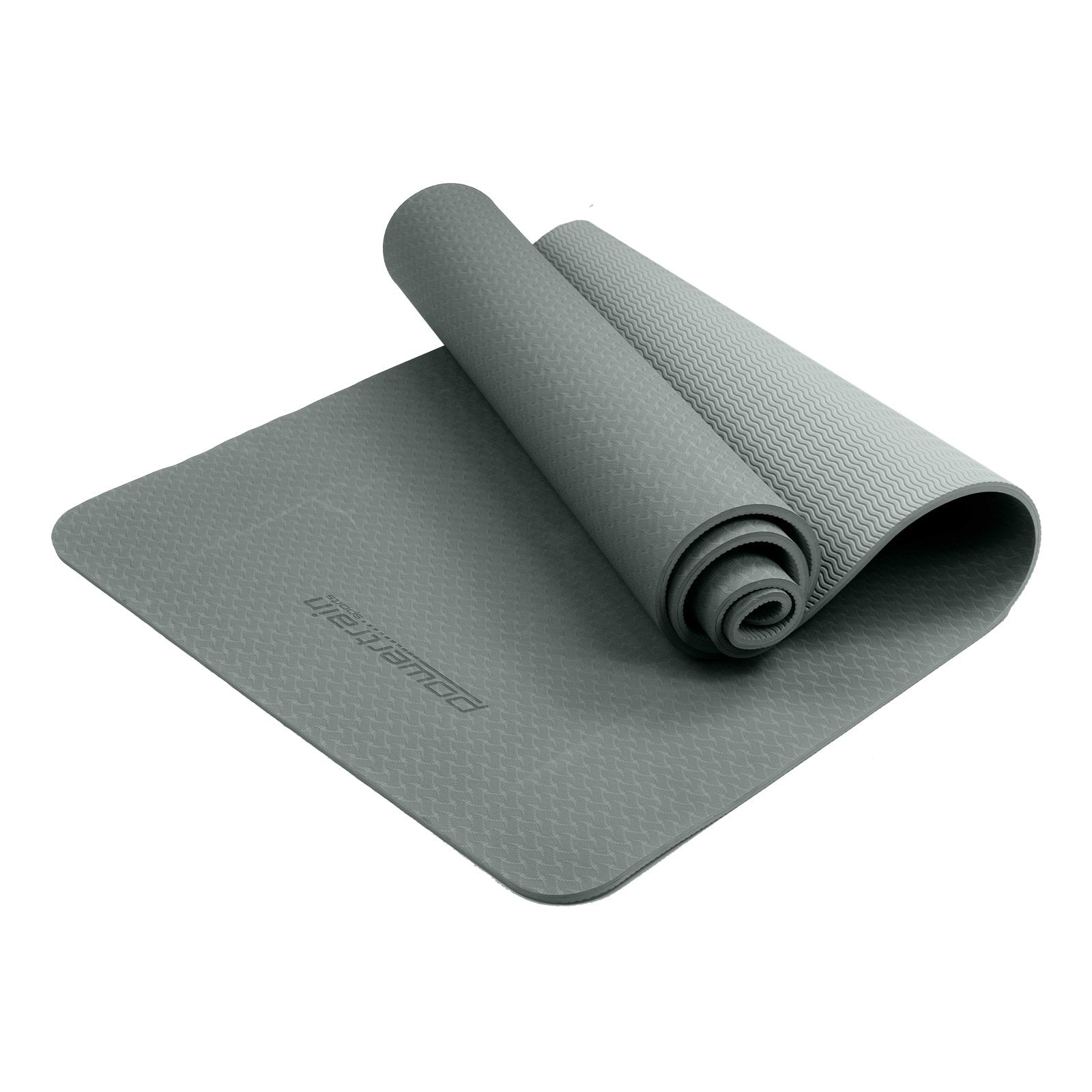 Eco-friendly Dual Layer 6mm Yoga Mat | Slate Grey | Non-slip Surface And Carry Strap For Ultimate Comfort And Portability