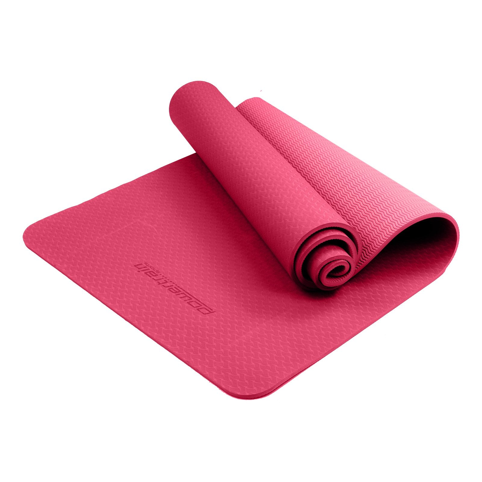 Eco-friendly Dual Layer 6mm Yoga Mat | Pink | Non-slip Surface And Carry Strap For Ultimate Comfort And Portability