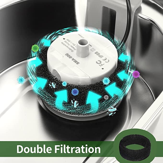 16 x Pet Dog Cat Fountain Filter Replacement Activated Carbon Exchange Filtration System Automatic Water Dispenser Compatible