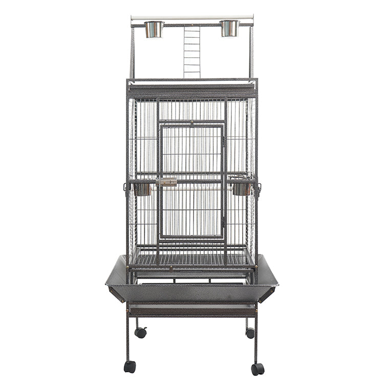 174 cm Large Bird Budgie Cage Parrot Aviary With Metal Tray and  Wheel