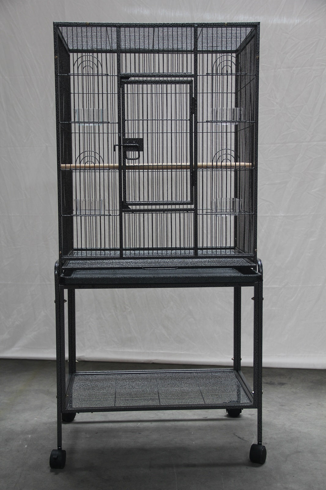 135cm Bird Cage Parrot Aviary Pet Stand-alone Budgie Perch Castor Wheels