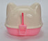 Medium Hooded Cat Toilet Litter Box Tray House With Scoop Pink