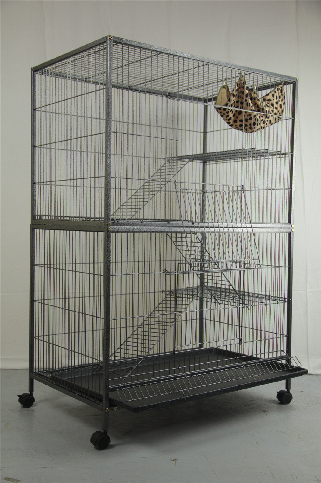 Pet 140cm 4 Level Bird Ferret Parrot Cage Aviary Cat Budgie Hamster Castor