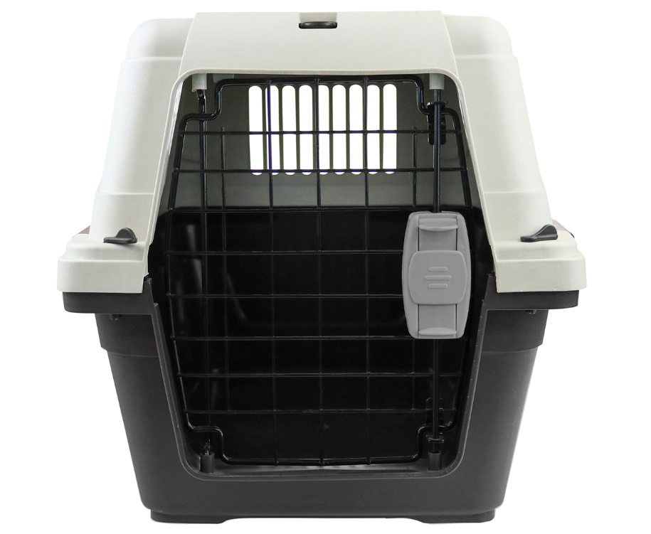 Large Portable Dog Cat House Pet Carrier Travel Bag Cage+Safety Lock & Food Box