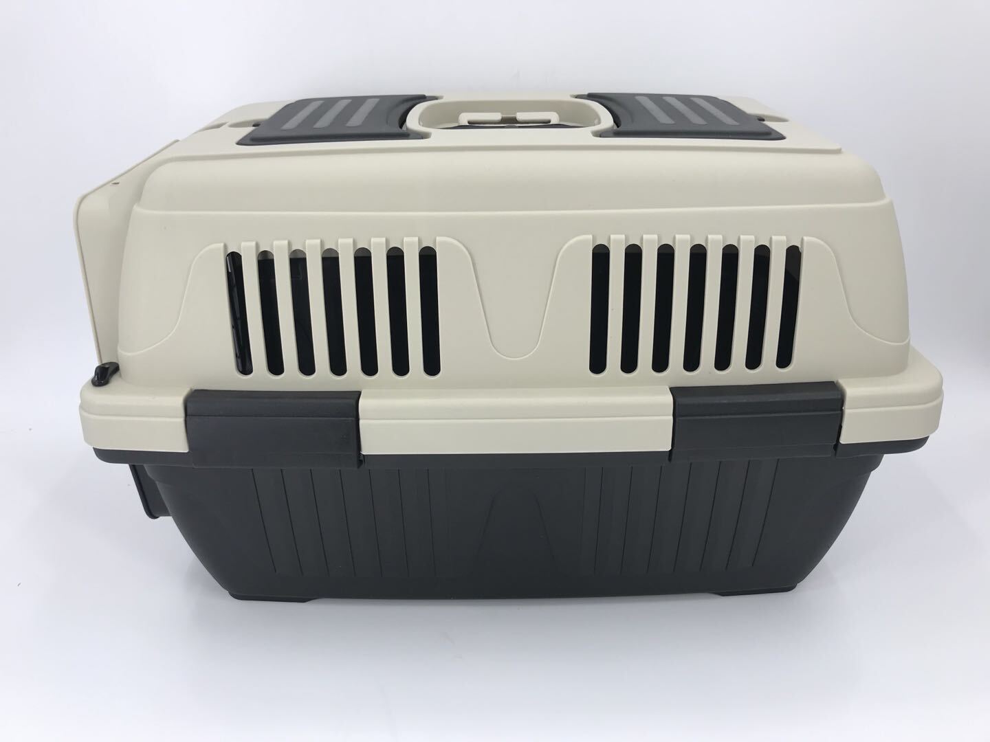 Medium Portable Dog Cat House Pet Carrier Travel Bag Cage+Safety Lock & Food Box