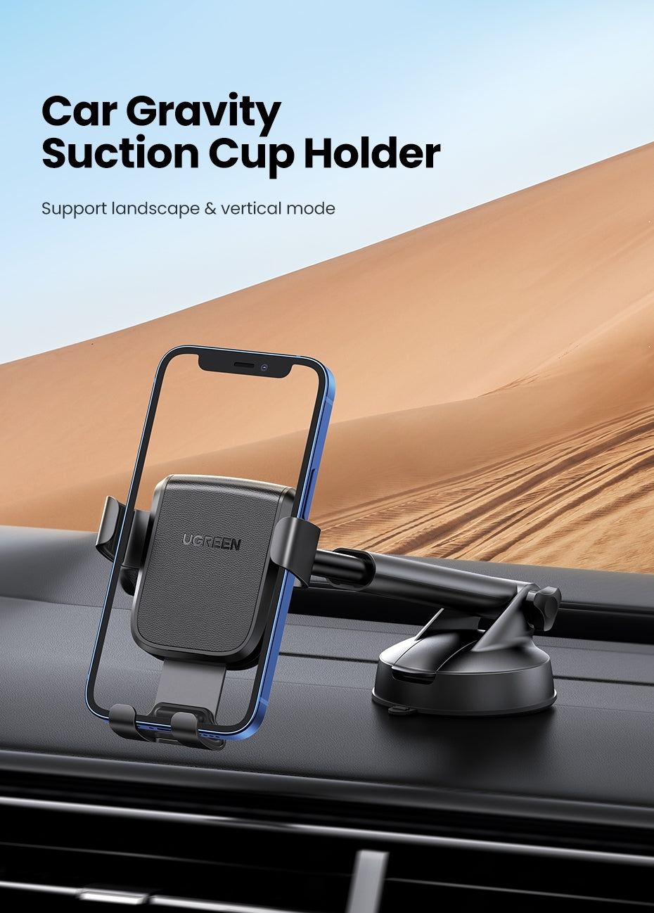 60990 Gravity Phone Holder with Suction Cup (Black)