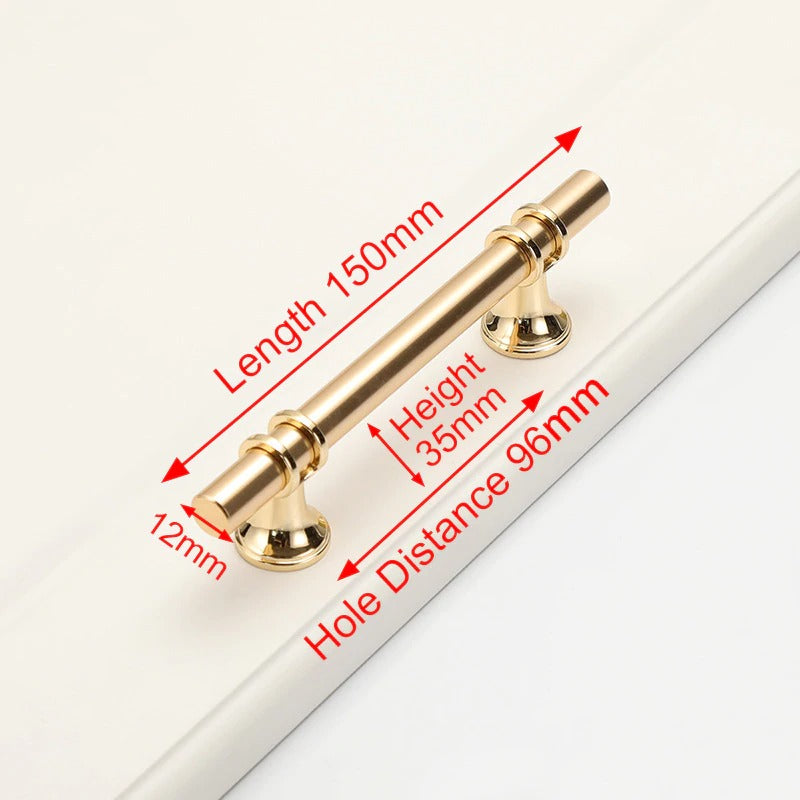 Luxury Design Kitchen Cabinet Handles Drawer Bar Handle Pull Gold 96MM