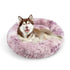 Dog Cat Pet Calming Bed Warm Soft Plush Round Nest Comfy Sleeping Kennel Cave 90