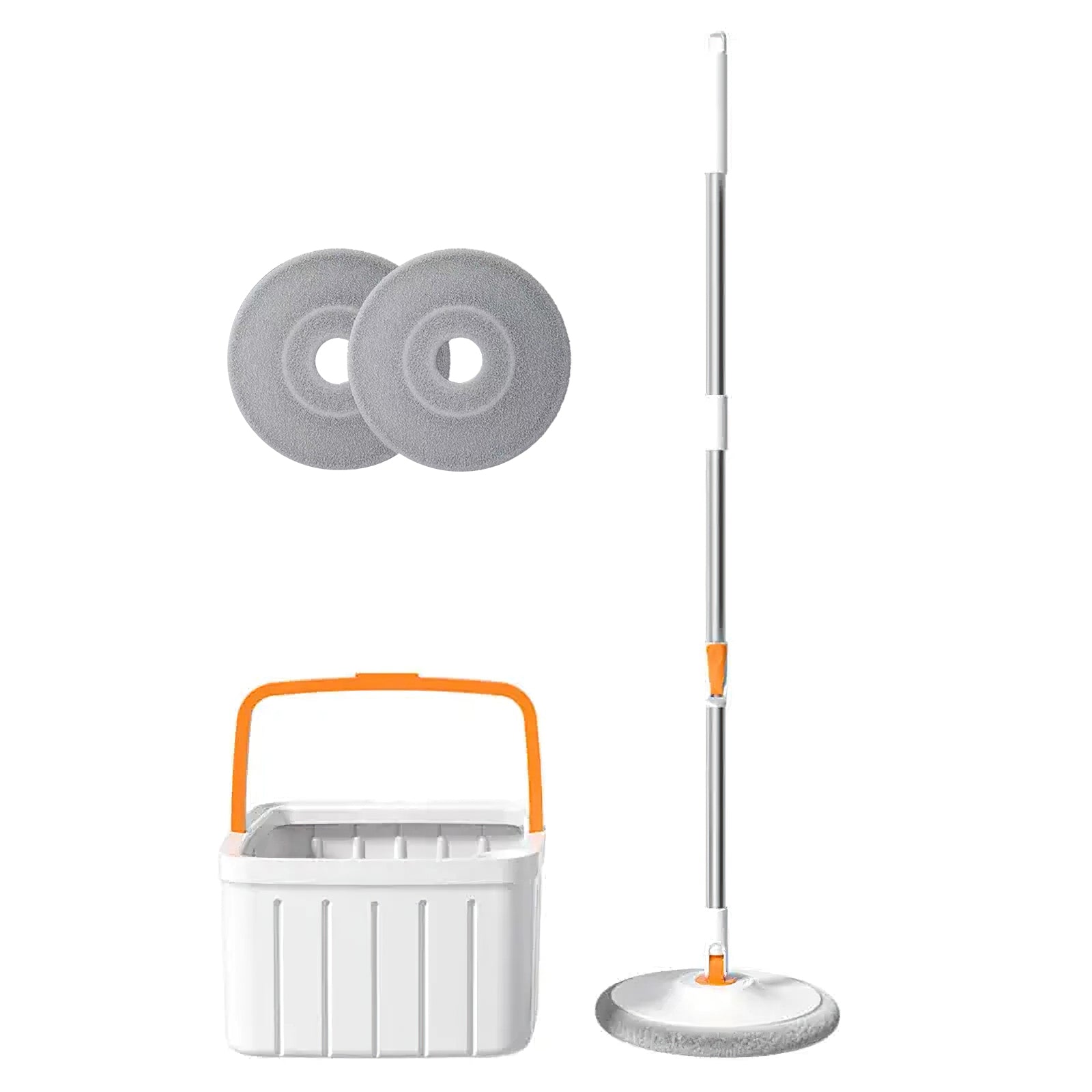 Clean Sewage Separation Mop Rotary Hand-Wash-Free Flat Suction Orange white