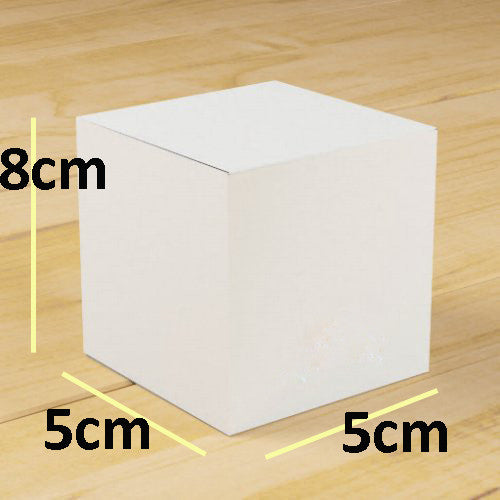 50 Pack of White 5x5x8cm Square Cube Card Gift Box - Folding Packaging Small rectangle/square Boxes for Wedding Jewelry Gift Party Favor Model Candy Chocolate Soap Box