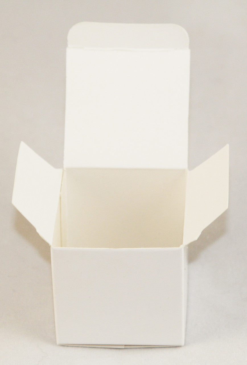 50 Pack of White 5cm Square Cube Card Gift Box - Folding Packaging Small rectangle/square Boxes for Wedding Jewelry Gift Party Favor Model Candy Chocolate Soap Box