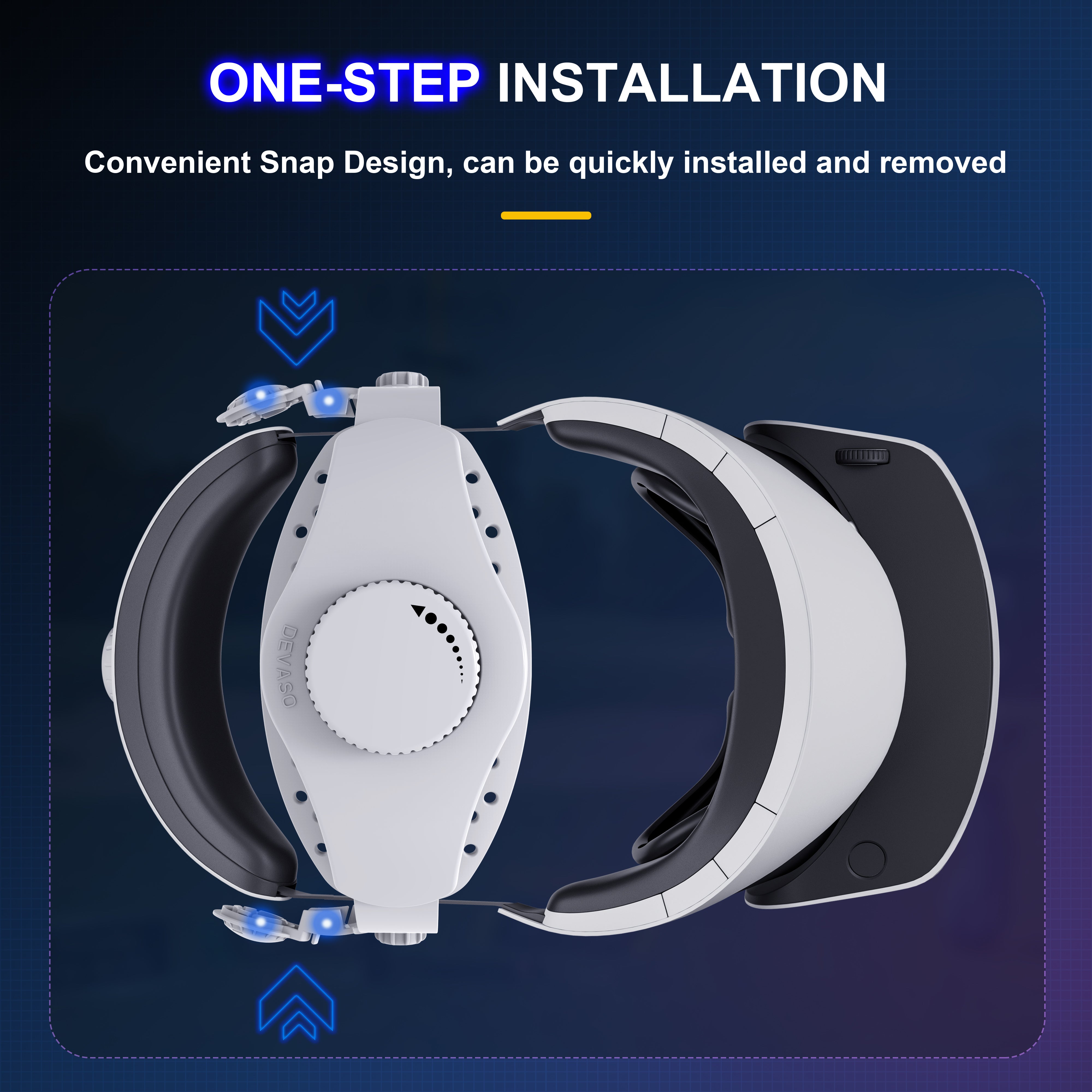 Adjustable Head Strap for Playstation VR2, Reduced Pressure Lightweight