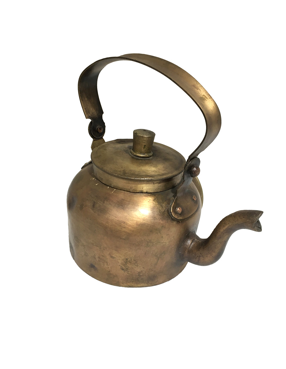 Table Clock - Old Brass Tea Kettle