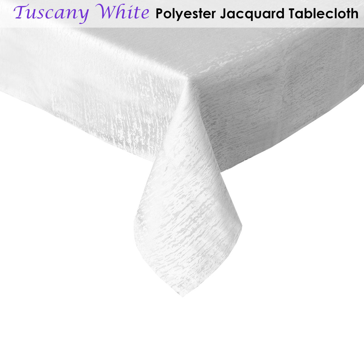 Jacquard Tablecloth Tuscany White 150 x 210 cm