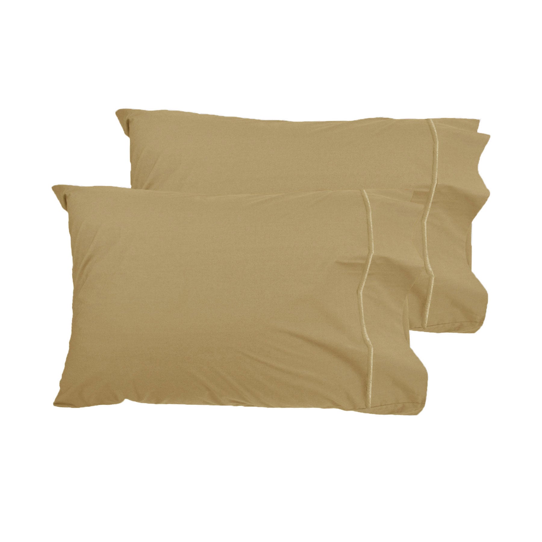 Pair of Queen Sized Pillowcases - Royal Gold