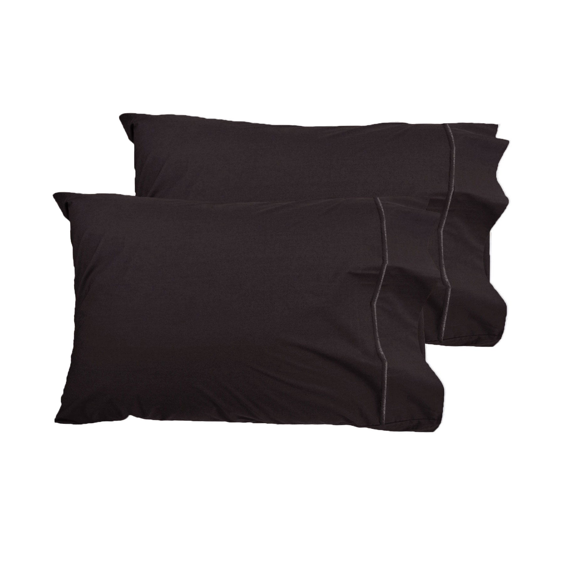 Pair of Queen Sized Pillowcases - Walnut
