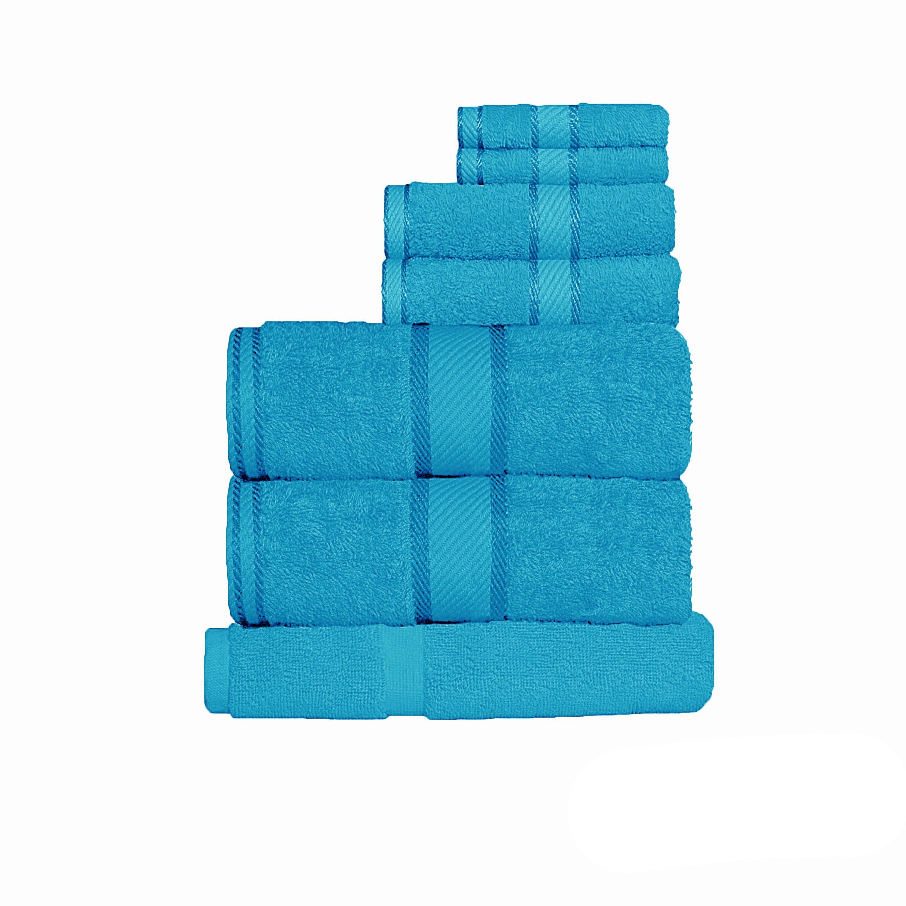 550gsm Cotton 7 Pce Towel Set Aqua