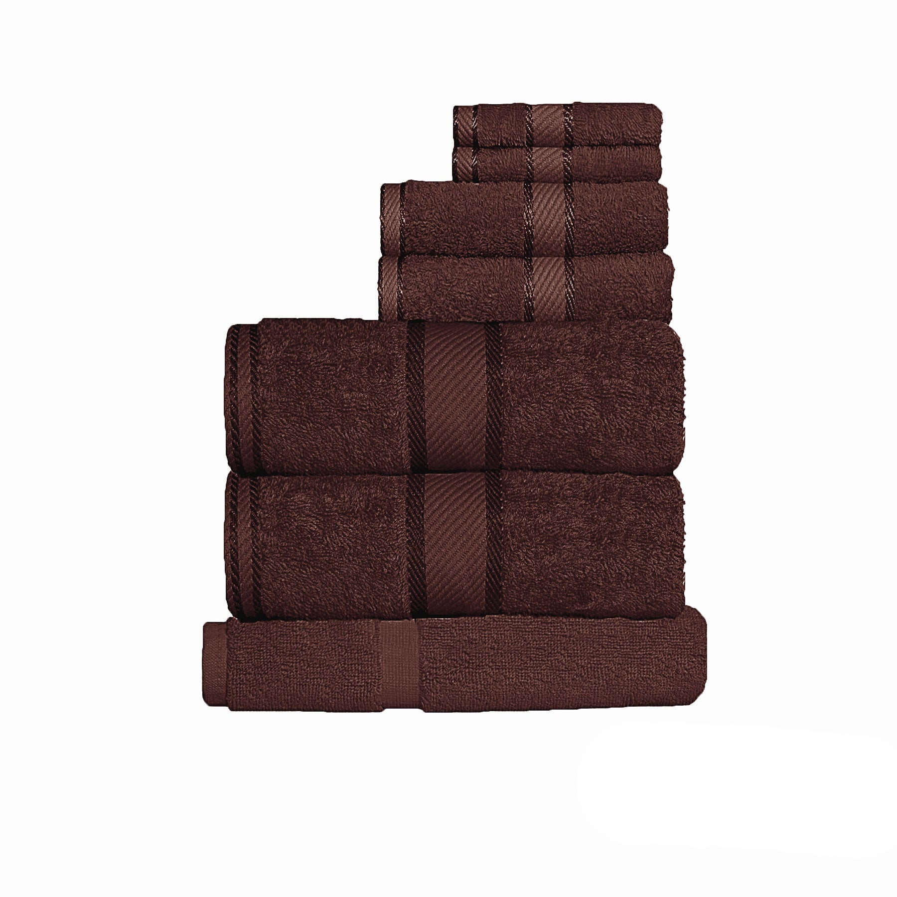 550gsm Cotton 7 Pce Towel Set Chocolate