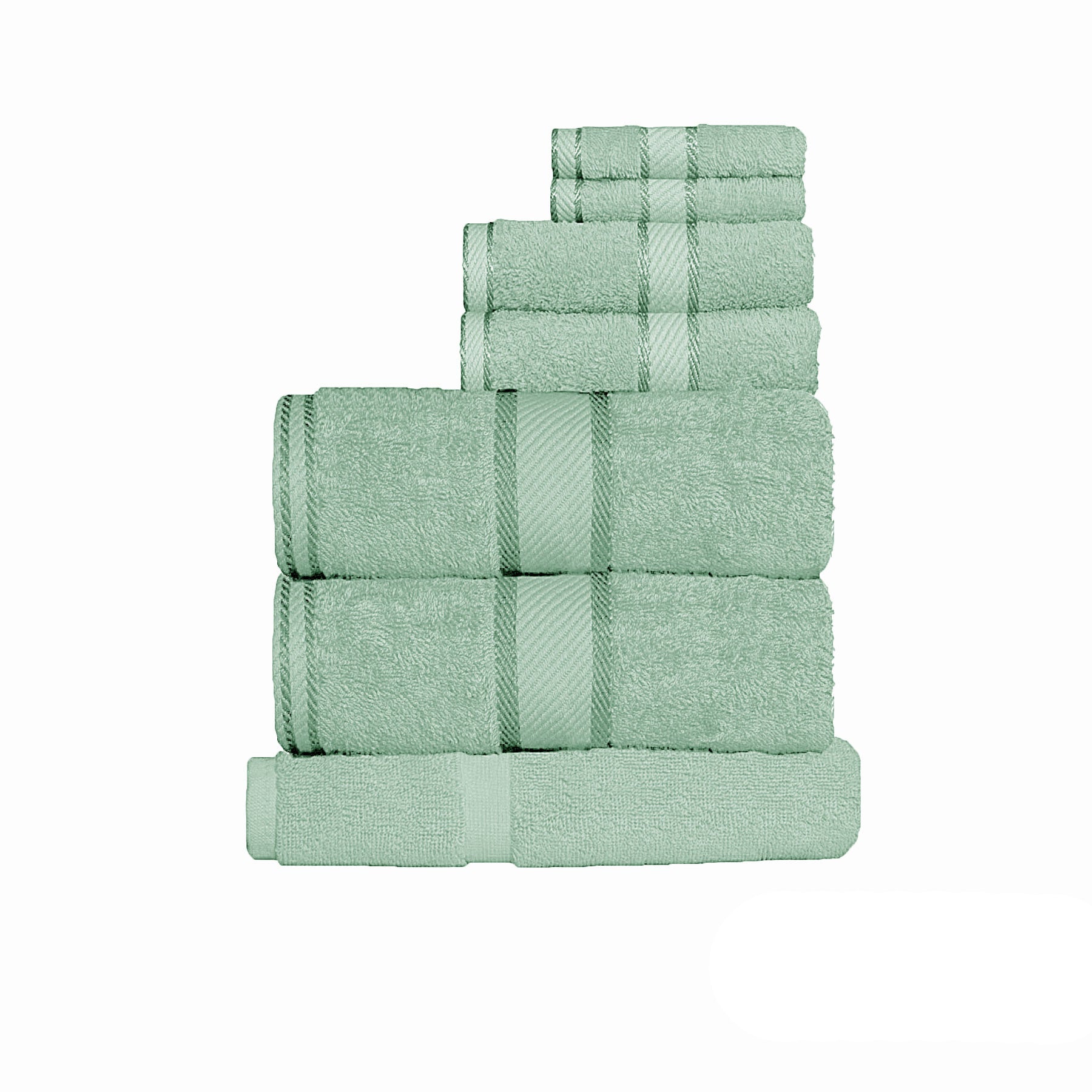550gsm Cotton 7 Pce Towel Set Frost